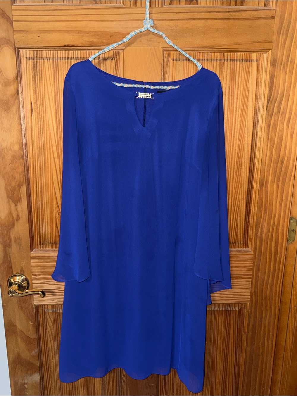 Ronni Nicole Cobalt Blue Long Sleeve Shift Dress